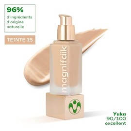 Magnifaik Just Perfect Base Maquillaje Ligera Líquida Cobertura Transparente Media Vegana Very Fair Onzas