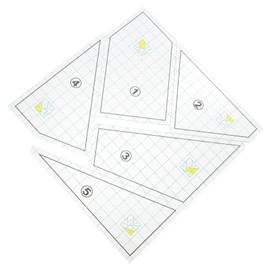 IWOWHERO 5pcs Quilting Ruler Set Sewing Fabric Rulers Templates Quilting Supplies for Fabric Binding