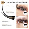 LASHVIEW Eyelash Extensions,Ellipse Flat Eyelash Extensions 0.15mm C Curl 8-15mm