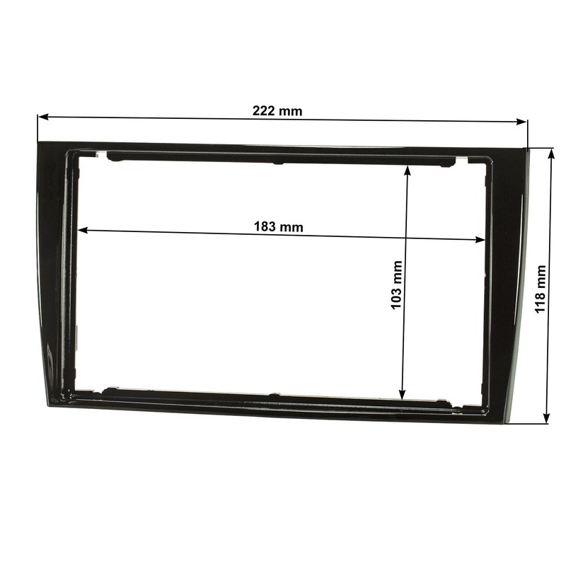 tomzz Audio 2440-019-1 Double DIN Radio Faceplate Compatible with Peugeot