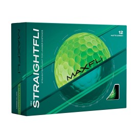 Maxfli 2025 StraightFli Golf Balls - Matte Green - 12/24/36/48/60 - MATTE GREEN, PACK OF 12 BALLS
