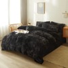 FOPPA Tie dye Black Plush Comforter Queen Size with Filler,