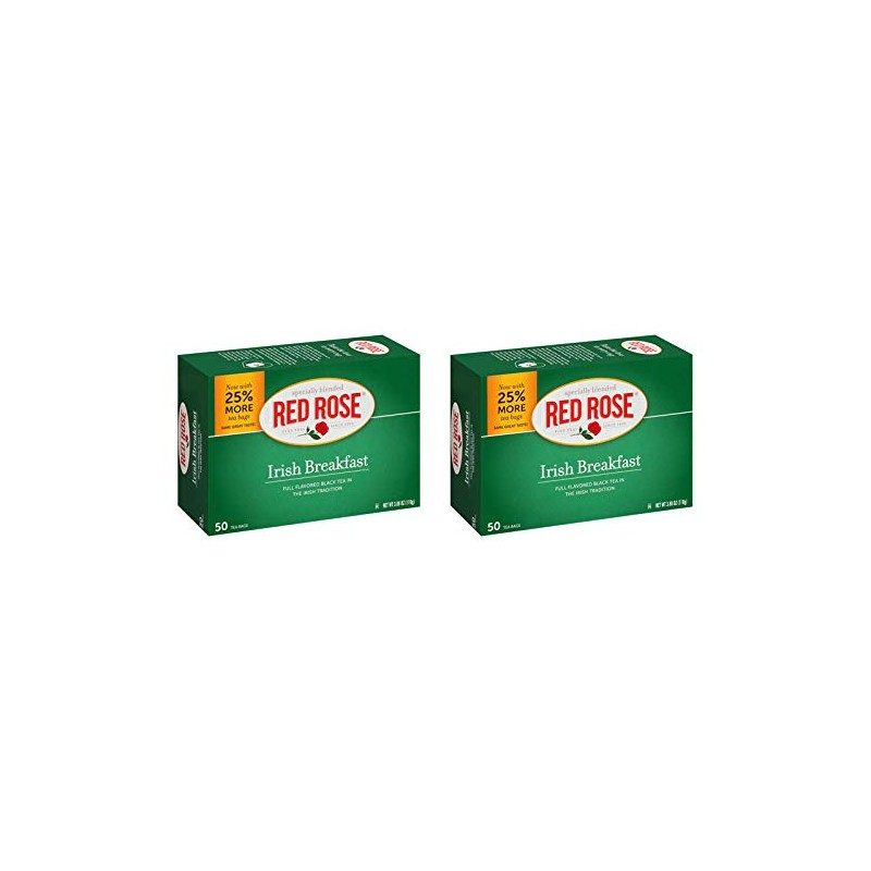 Red Rose Irish Breakfast Black Tea Bags - 100 Total