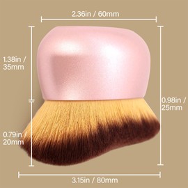 TELAIN Extra Large Body Makeup Brush for Self-Tanner, Leg Makeup & Bronzer, 75 mm Wide Kabuki Brush for Even Application, Oval Face and Back Makeup Brush