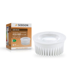 SEBSON LED Module 230V Warm White 2.5W - Energy Efficiency Class A, LED Bulb 3000K, 450lm - Replaces GU10 MR16 Ceiling Spot 50W - Recessed Spotlight Flat ø50x26mm - Set of 10