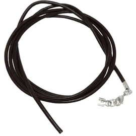 unbespielt Leather Cord Necklace for Pendant Black for Men and Women. Locking Carabiner Closure Silver Colored Length 1 m Shortened. Width 2 mm. Including Jewelry Box