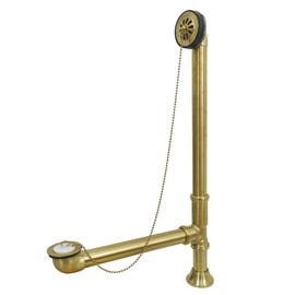 Kingston Brass CC2097 Clawfoot Tub Waste & Overflow Drain, 20 Gauge, Brushed Brass