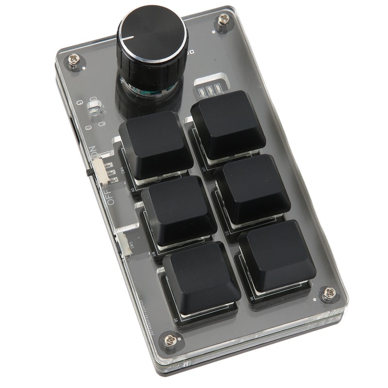 Mechanical Gaming Keypad 6 Keys 1 Knob Small USB Wireless