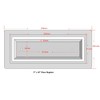 Zion Flush Mount Floor Register 3" x 10" White Modern