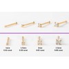 Jewelry Avalanche 22G Solid 14Kt Gold Nose Bone Stud with