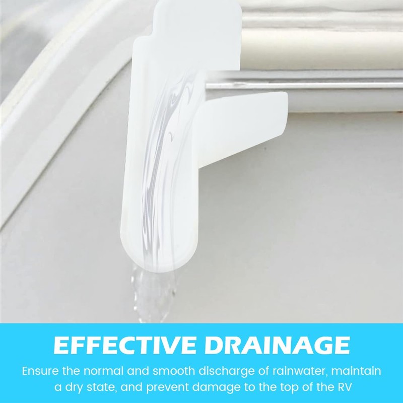 Trasylph Pack of 4 RV Gutter Spout, RV Rain Gutter