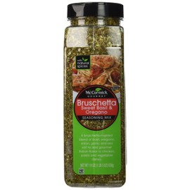 McCormick Gourmet Bruschetta seasoning mix, sweet basil & oregano, 19-oz., plastic shaker