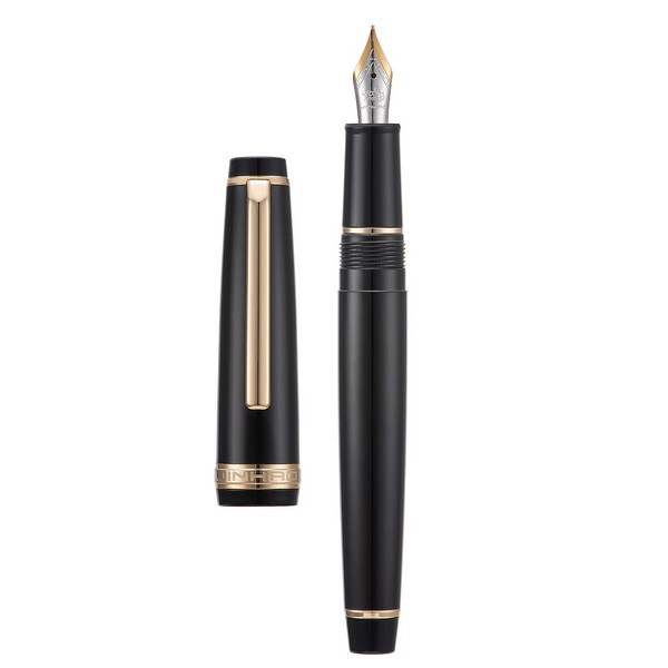 Jinhao 82 Black Acrylic Fountain Pen, Iridium Extra Fine Nib