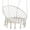 SEGAWE 2pcs Hanging Cotton Rope Macrame Hammock Chair Swing Back