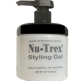 NU-TREX Styling Hair Gel 15.75oz with pump. Regular Hold. Clear, Dye Free. Water Base. Manufacturer Direct