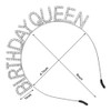 VZXMKA Birthday Headbands for Women - Silver White Queen Rhinestone
