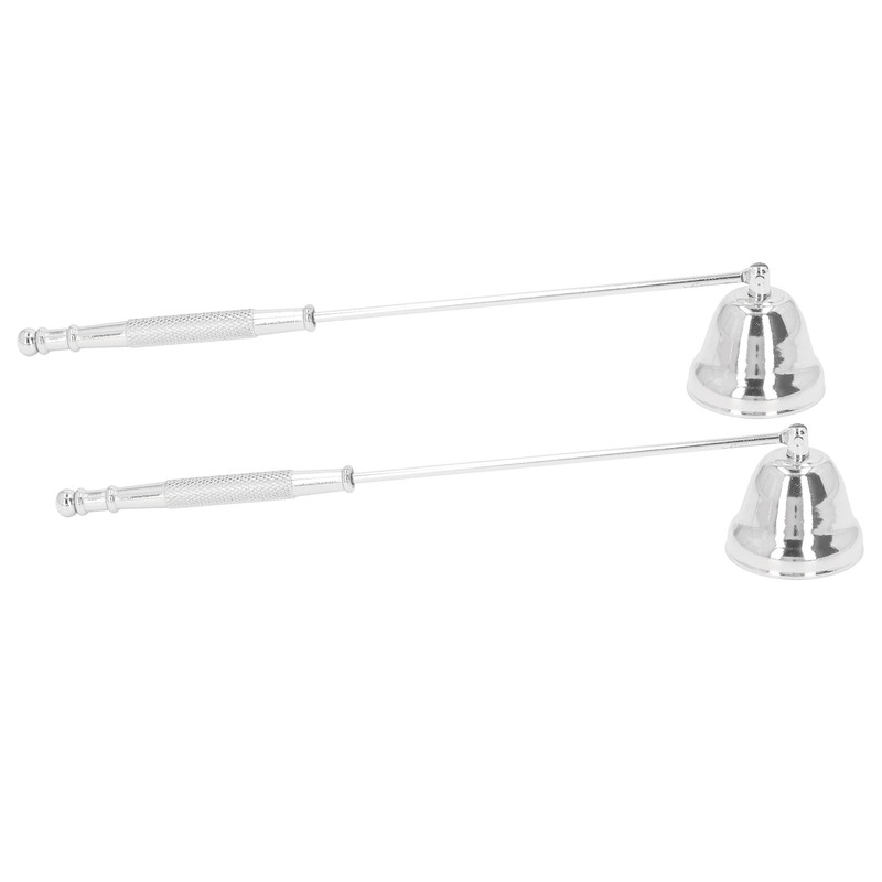 2PCS Candle Snuffer with Long Handle Bell Shape Metal Flame