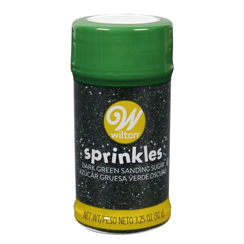 Wilton Holiday Dark Green and Red Sanding Sugar (3.25oz bottles),