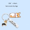ENSIANTH Funny Corgi Keychain Life’s Short But So Are My