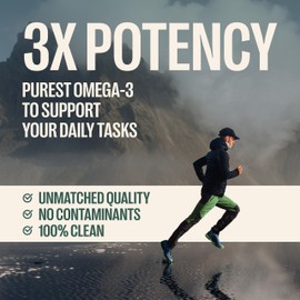 Orlo Omega 3 – Vegan Omega-3 Supplement (EPA & DHA) – Extra Strength Fish Oil & Krill Alternative from Algae Oil (120 Mini Burpless Softgels)