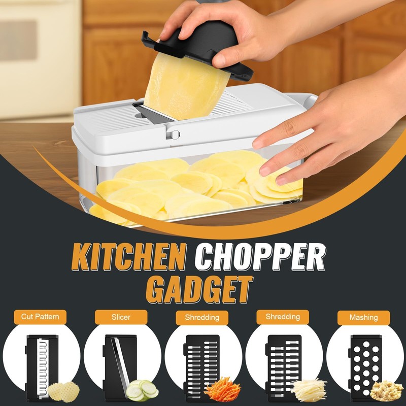 Neat-O Vegetable Chopper, Safe to Use 16 in 1 Handheld