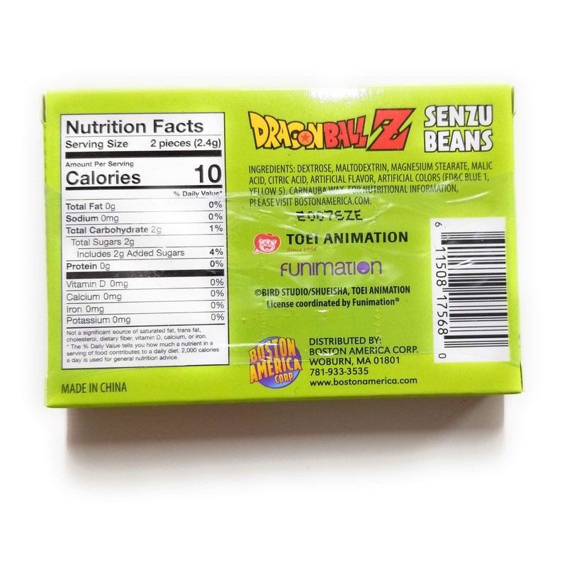 Dragonball Z Senzu Beans Candy Fruit Flavored DBZ Candy Sours