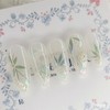 Fresh Leaf Handmade Nail Tips - Stiletto M / 프레쉬