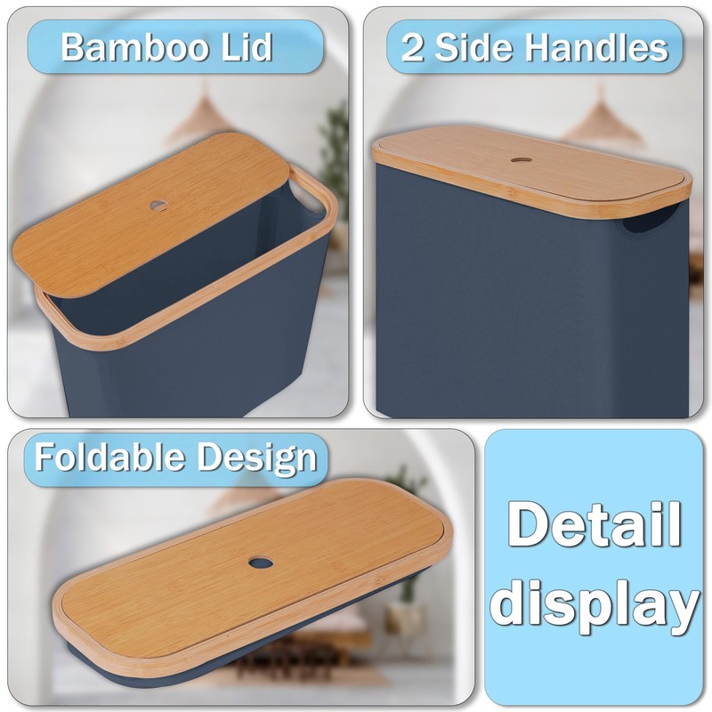 efluky Toilet Paper Basket with Lid, Toilet Paper Organizer for