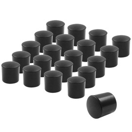 Luomorgo 24Pcs Door Stop Rubber Tip Replacement, Door Stopper Rubber Tip, Black Door Stop Rubber End Cap Universal for Door Stop Bumper Tips Wall & Floor Protection