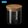 PATIKIL 14 OZ Glass Jar with Airtight Bamboo Lid, 2