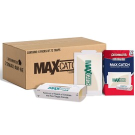 Catchmaster Max Catch Mouse & Insect Glue Traps, Case of 6 Packs of 72 Classic Glue Boards (432 Total), Bulk Mouse Traps Indoor for Home, Pest Control for Industrial & Office Use