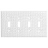 Monarch Abode 4-Gang Toggle Wall Plate, Hand Hammered Metal Switch