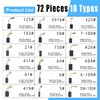 72PCS Carbon Brushes Set, 18 Sizes for Power Tools &