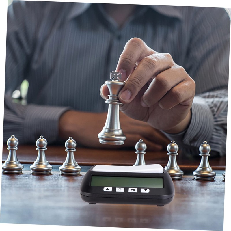 KOMBIUDA 1pc Chess Clock Timer Chess Timer Black Abs