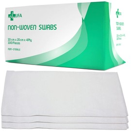 JFA Medical Premium Non-Woven Gauze Swabs 10cm x 20cm - Pack of 100
