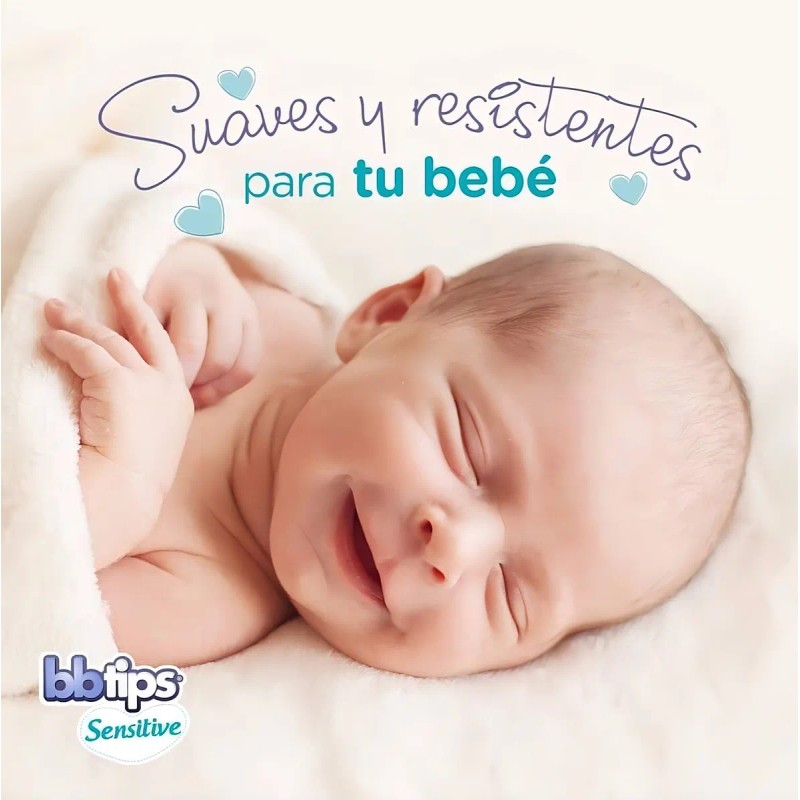 Pañales Talla 1 Recién Nacido 40 Pzas Sensitive Bbtips