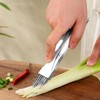 Linyongc Stainless Steel Shred Silk Cutter, 2Pcs Green Onion Cutter,