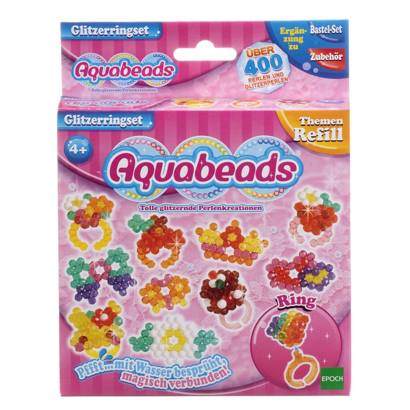 Aquabeads - 79928 - Glitter Ring Set (DE) Multicoloured Round