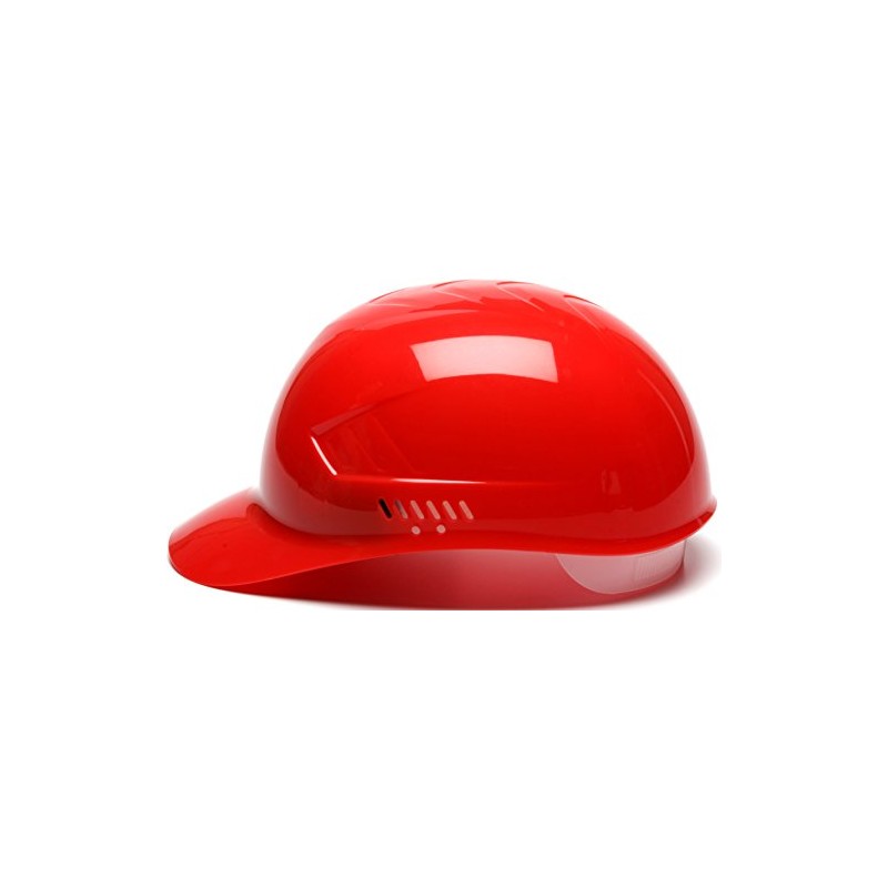 Pyramex Ridgeline 4 Point Glide Lock Suspension Bump Cap, Red