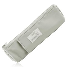 Thyonta Lightweight Mini Stretch Pencil Stationery Pouch Waterproof and Portable Reading Strap Pencil Case Suitable for Office Outdoor Makeup（Grey）