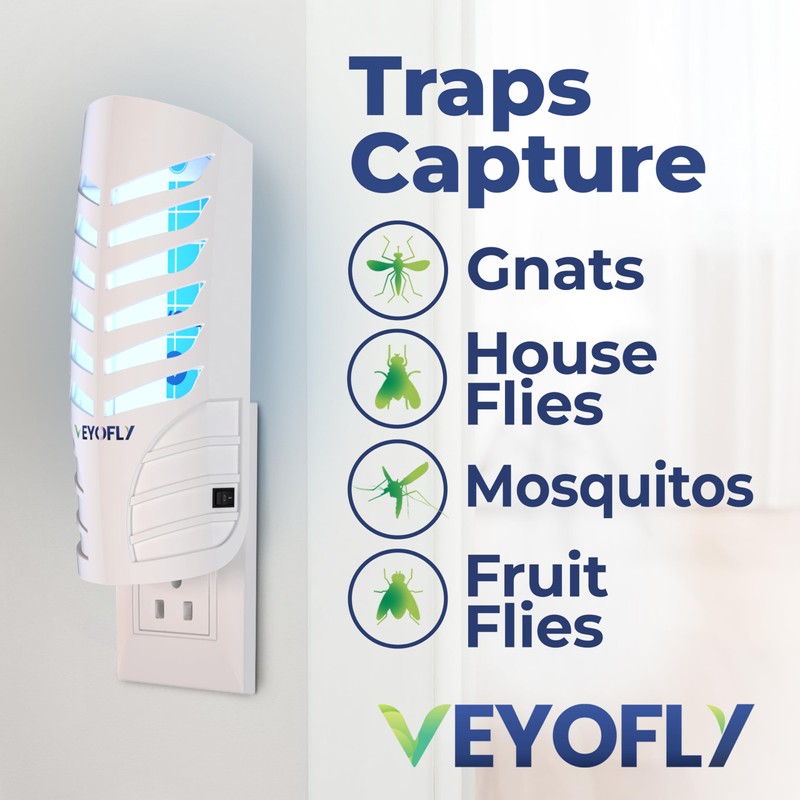 VEYOFLY Fruit Fly Traps for Indoors, Fly Trap Indoor, (2