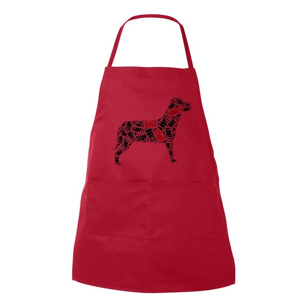 Baffle Rescue Dog Cooking Apron, Don't Shop Adopt, Two Pockets