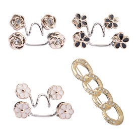 4-Pack Jean Button Pins，adjustable Waist Tightener Clips for Pants & Jeans，reusable Waist Cincher for Instant Tightening, Denim/Clothing Accessories for Women, Men