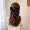2PCS Big Bowknot Hair Clips Hair Ribbon Clips Soft Silky