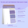 MOSKESON 2 Pack To Do List Notebook - Undated Daily