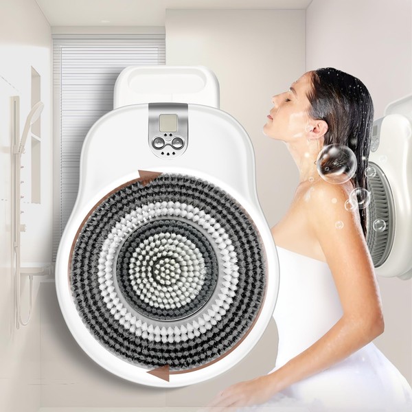 Electric Shower Brush for Body -Wall Mounted Back Scrubber for
