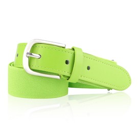 AWAYTR Adult and Youth Baseball Belt - Elastic Adjustable Softball Uniform Belts for Kids Boys and Girls (Youth, Silver-Lime)