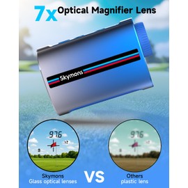 Mini Metal Golf RangeFinder, 7X Magnification,1200 Y,Gradient Blue