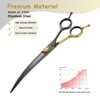 Momotou 7'' Professional Curved Dog Grooming Scissors with Decorative Screw