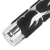 HDBUBALUS 1" 25mm Flame Fire Chrome Handlebar Grips For Harley